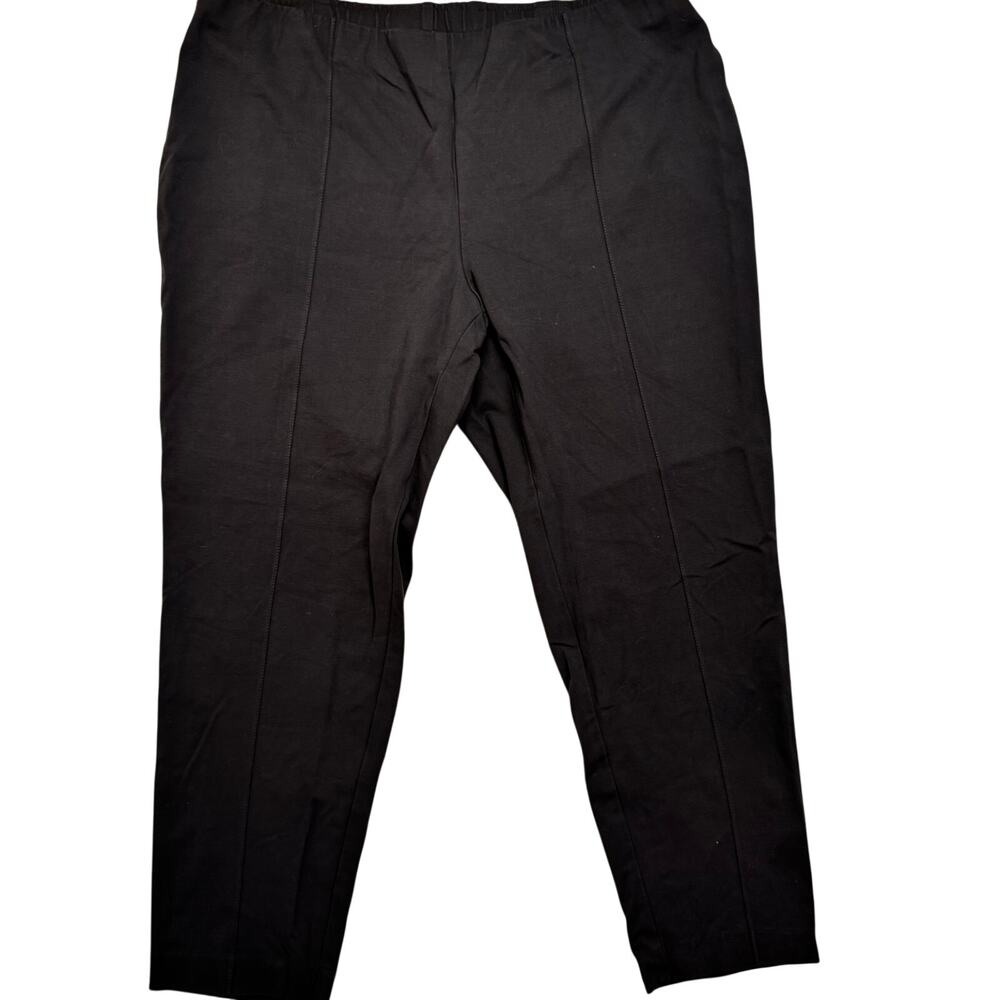 J. Jill Ponte Slim Leg Pants Front Seam Brown Size 2X High Rise Pull On Elastic